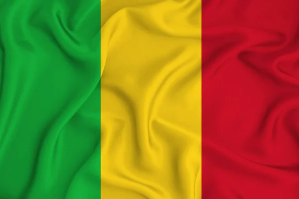 Мали Флаг Фоне Текстуры Концепция Дизайнерских Решений — стоковое фото