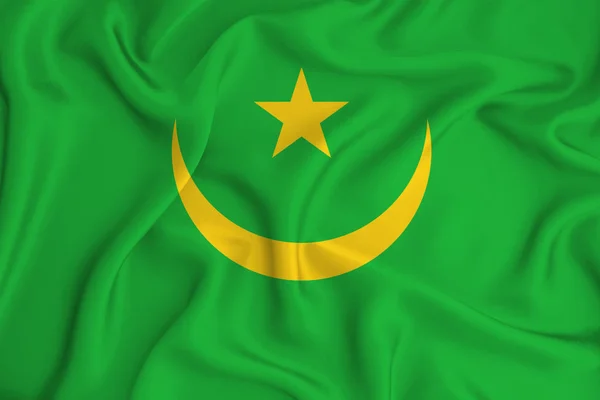 Mauritánská Vlajka Pozadí Textury Koncept Pro Návrhářská Řešení — Stock fotografie