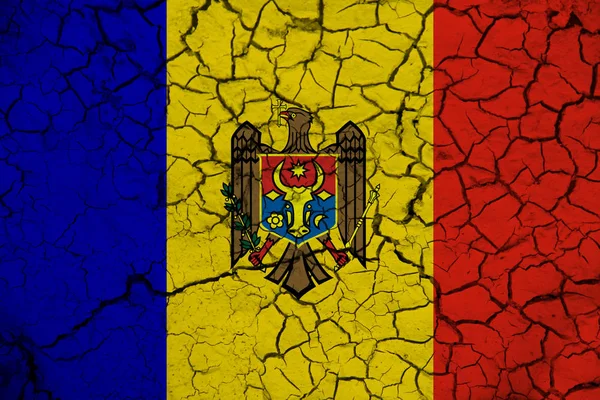 Moldavië Vlag Achtergrond Textuur Concept Voor Designer Oplossingen — Stockfoto