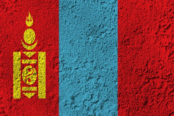 Flaga Mongolii Tle Tekstury Koncepcja Rozwiązań Projektowych — Zdjęcie stockowe