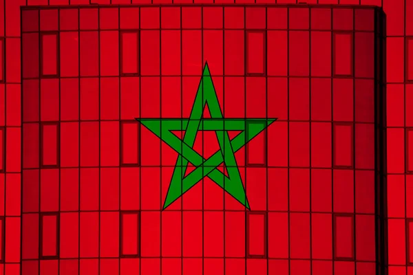 Bandeira Marrocos Textura Fundo Conceito Para Soluções Designer — Fotografia de Stock