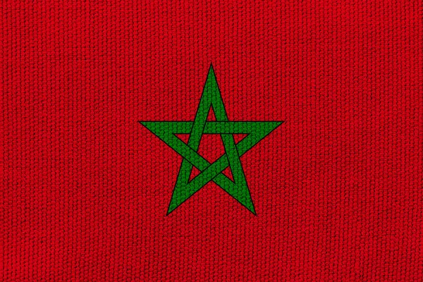 Σημαία Μαρόκου Στην Υφή Φόντου Έννοια Για Σχεδιαστικές Λύσεις — Φωτογραφία Αρχείου