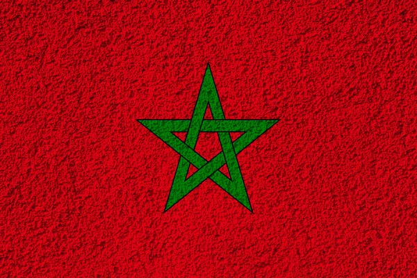 Bandera Marruecos Textura Fondo Concepto Para Soluciones Diseño —  Fotos de Stock