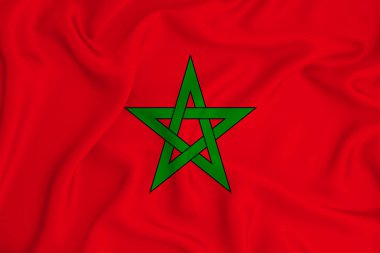 Arka planda Fas bayrağı var. Tasarımcı çözümleri kavramı.