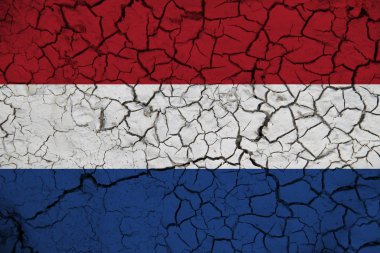 Arka planda Hollanda bayrağı var. Tasarımcı çözümleri kavramı.