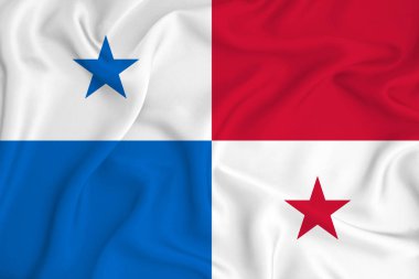 Arka planda panama bayrağı var. Tasarımcı çözümleri kavramı.