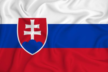 Arka planda Slovakya bayrağı var. Tasarımcı çözümleri kavramı.
