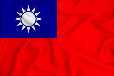 Arka planda Tayvan bayrağı var. Tasarımcı çözümleri kavramı.