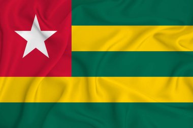 Arka planda togo bayrağı var. Tasarımcı çözümleri kavramı.