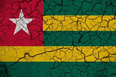 Arka planda togo bayrağı var. Tasarımcı çözümleri kavramı.