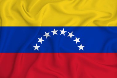 Arka planda Venezuela bayrağı var. Tasarımcı çözümleri kavramı.