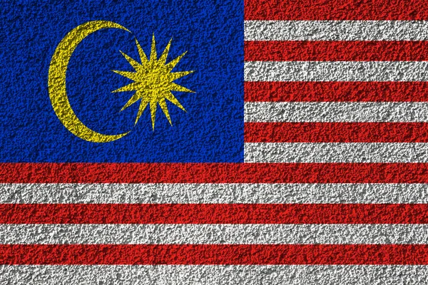 Флаг Малайзии Фоне Текстуры Концепция Дизайнерских Решений — стоковое фото