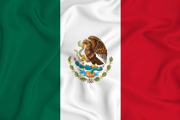 Mexická Vlajka Pozadí Textury Koncept Pro Návrhářská Řešení — Stock fotografie