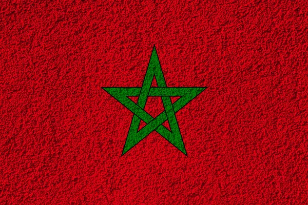 Marokko Flagge Auf Dem Hintergrund Textur Konzept Für Designerlösungen — Stockfoto