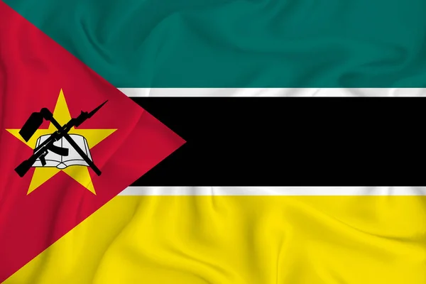 Mozambique Flagge Auf Dem Hintergrund Textur Konzept Für Designerlösungen — Stockfoto