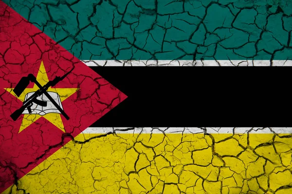 Bandiera Del Mozambico Sulla Trama Dello Sfondo Concetto Soluzioni Design — Foto Stock