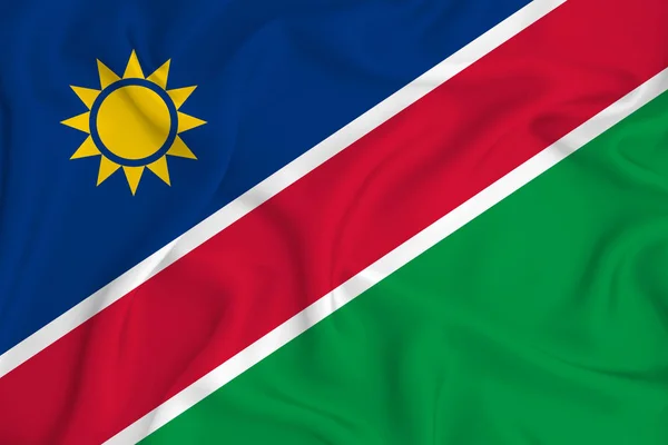 Namibië Vlag Achtergrond Textuur Concept Voor Designer Oplossingen — Stockfoto