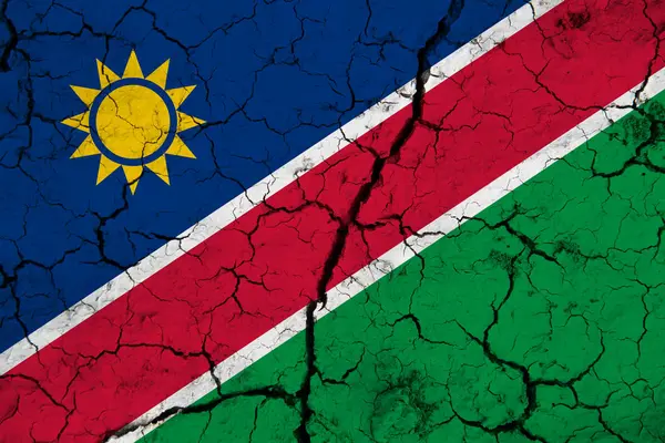 Namibië Vlag Achtergrond Textuur Concept Voor Designer Oplossingen — Stockfoto