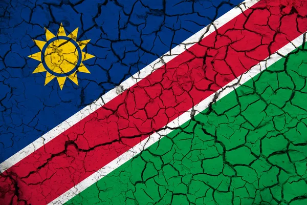 Namibië Vlag Achtergrond Textuur Concept Voor Designer Oplossingen — Stockfoto