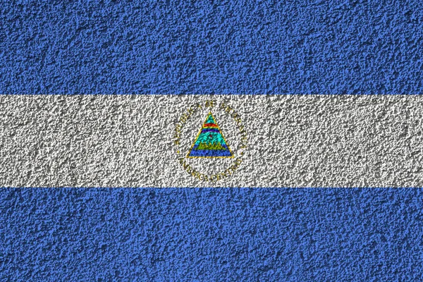 Флаг Никарагуа Фоне Текстуры Концепция Дизайнерских Решений — стоковое фото