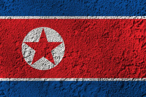 Bandeira Coreia Norte Textura Fundo Conceito Para Soluções Designer — Fotografia de Stock