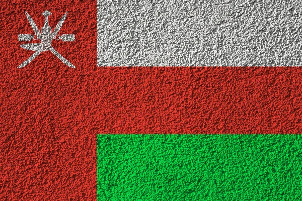Флаг Омана Фоне Текстуры Концепция Дизайнерских Решений — стоковое фото