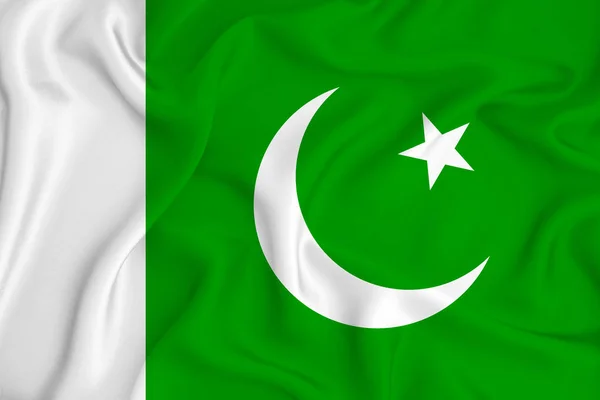 Πακιστανική Σημαία Στην Υφή Φόντου Έννοια Για Σχεδιαστικές Λύσεις — Φωτογραφία Αρχείου