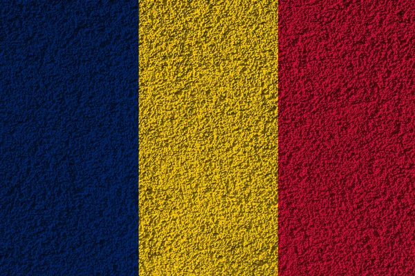 Rumänien Flagga Bakgrunden Textur Koncept För Designlösningar — Stockfoto