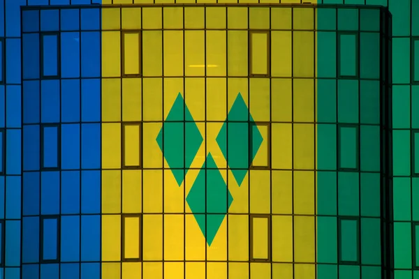 Флаг Сент Винсента Гренадин Фоне Текстуры Концепция Дизайнерских Решений — стоковое фото