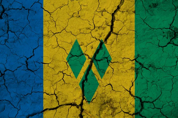 Arka Planda Saint Vincent Grenadines Bayrağı Var Tasarımcı Çözümleri Kavramı — Stok fotoğraf