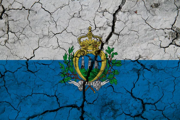 San Marino Flagge Auf Dem Hintergrund Textur Konzept Für Designerlösungen — Stockfoto