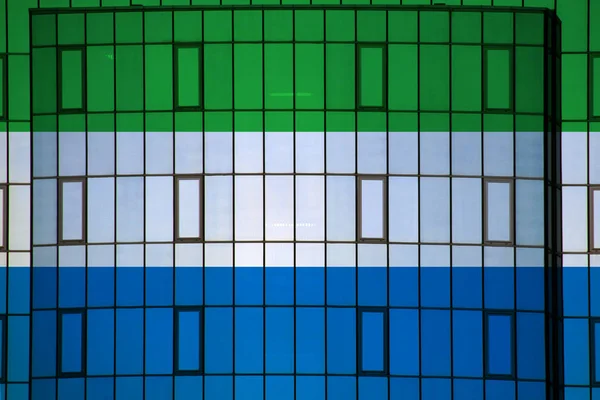 Sierra Leone Flag Background Texture Concept Designer Solutions — Stock Photo, Image