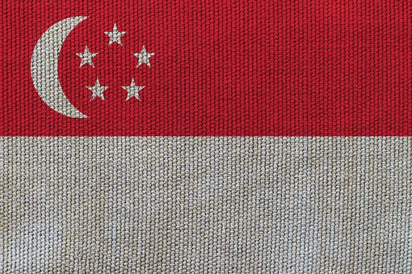 Bandeira Singapura Textura Fundo Conceito Para Soluções Designer — Fotografia de Stock