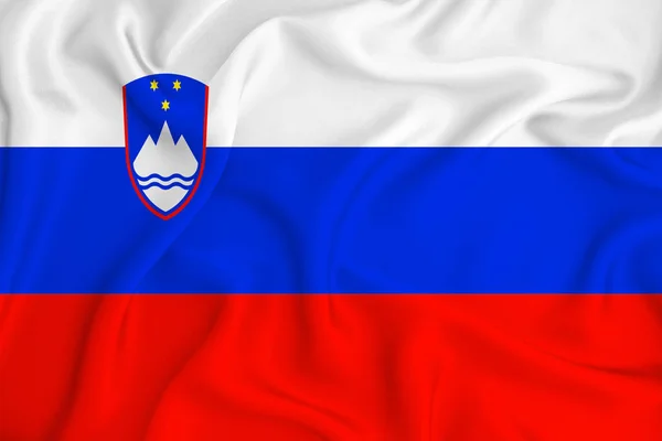 Slovenia flag on the background texture. Concept for designer solutions.