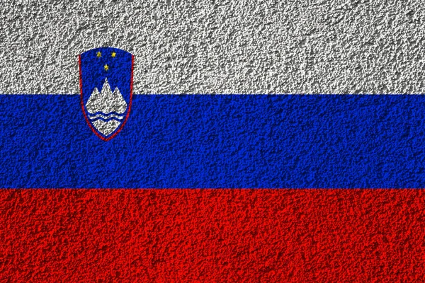 Slovenia Bandiera Sulla Texture Sfondo Concetto Soluzioni Design — Foto Stock