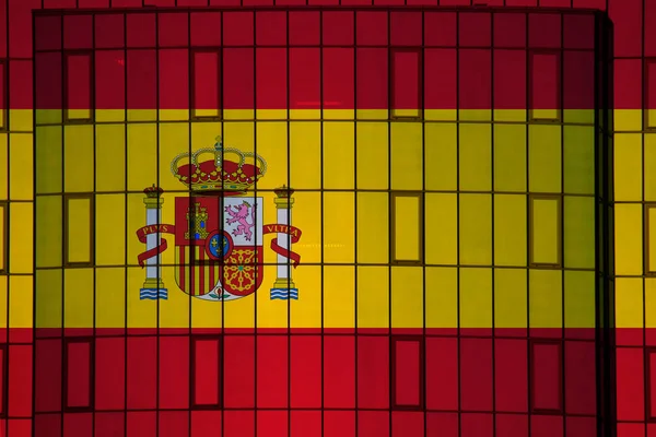 Espanha Bandeira Textura Fundo Conceito Para Soluções Designer — Fotografia de Stock
