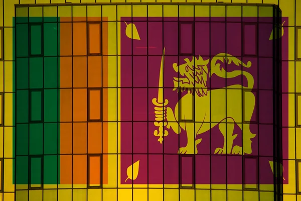 Srílanská Vlajka Pozadí Textury Koncept Pro Návrhářská Řešení — Stock fotografie
