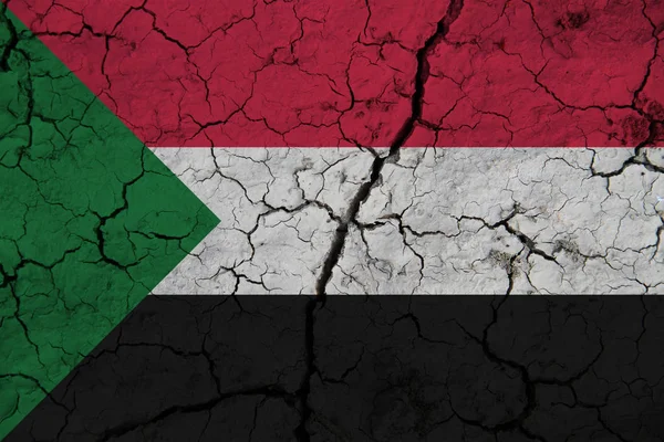 Прапор Судану Тлі Текстури Концепція Дизайнерських Рішень — стокове фото