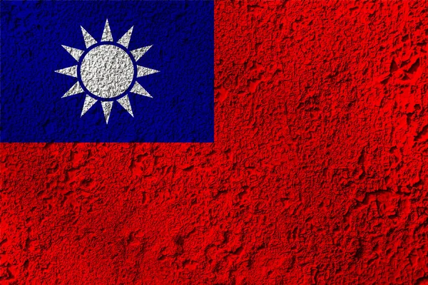 Taiwan Vlag Achtergrond Textuur Concept Voor Designer Oplossingen — Stockfoto