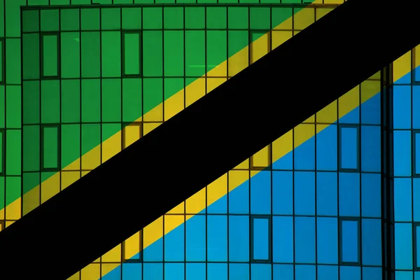 Tanzania Flag Background Texture Concept Designer Solutions — Stock Photo, Image