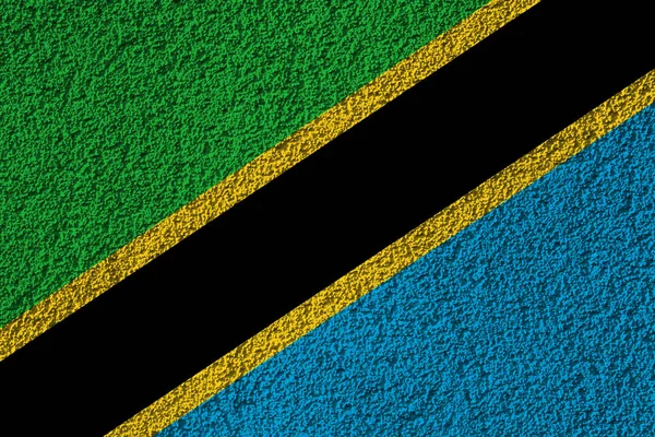 Флаг Танзании Фоне Текстуры Концепция Дизайнерских Решений — стоковое фото