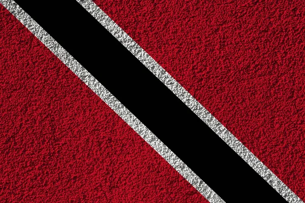 Trinidad Und Tobago Flagge Auf Dem Hintergrund Textur Konzept Für — Stockfoto