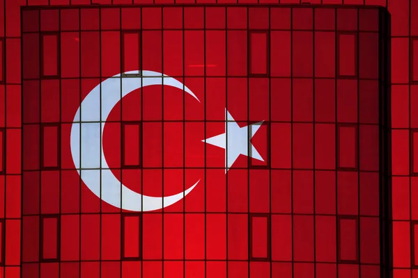 Turecká Vlajka Pozadí Textury Koncept Pro Návrhářská Řešení — Stock fotografie