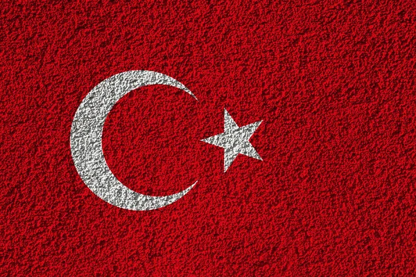 背景纹理上有土耳其国旗 设计者解决方案的概念 — 图库照片