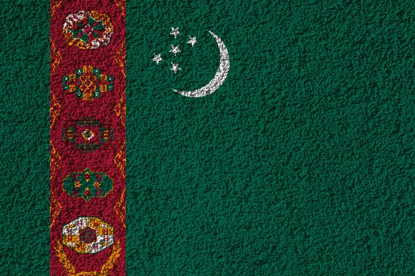 背景の質感にタークメニスタンの旗ですデザイナーソリューションのコンセプト — ストック写真