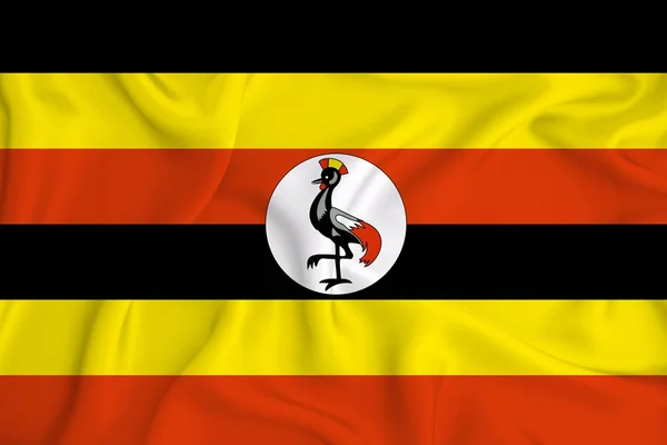 Bandera Uganda Textura Fondo Concepto Para Soluciones Diseño —  Fotos de Stock