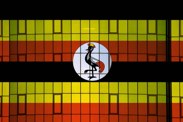 Bandeira Uganda Textura Fundo Conceito Para Soluções Designer — Fotografia de Stock