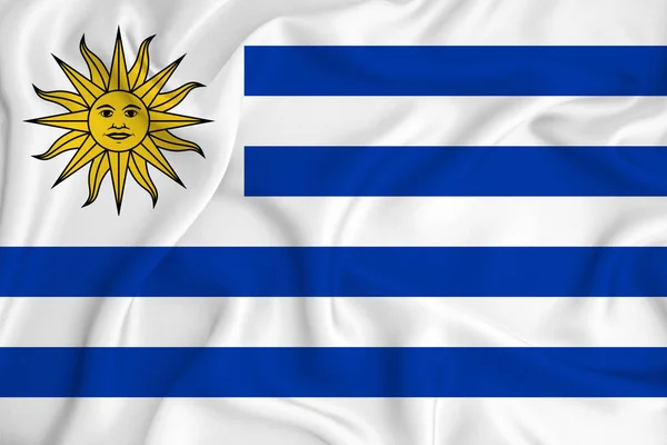 Uruguay Flagge Auf Der Hintergrundtextur Konzept Für Designerlösungen — Stockfoto