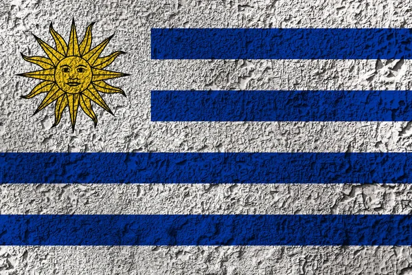 Bandeira Uruguai Textura Fundo Conceito Para Soluções Designer — Fotografia de Stock