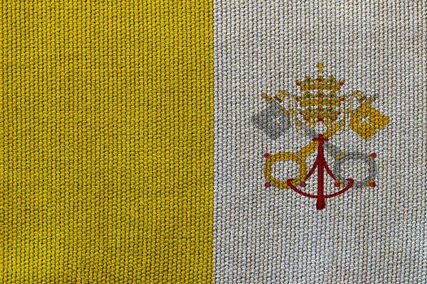 Vaticaanse Vlag Achtergrond Textuur Concept Voor Designer Oplossingen — Stockfoto